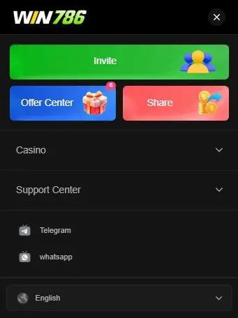 Invite and Earn from win786 Game